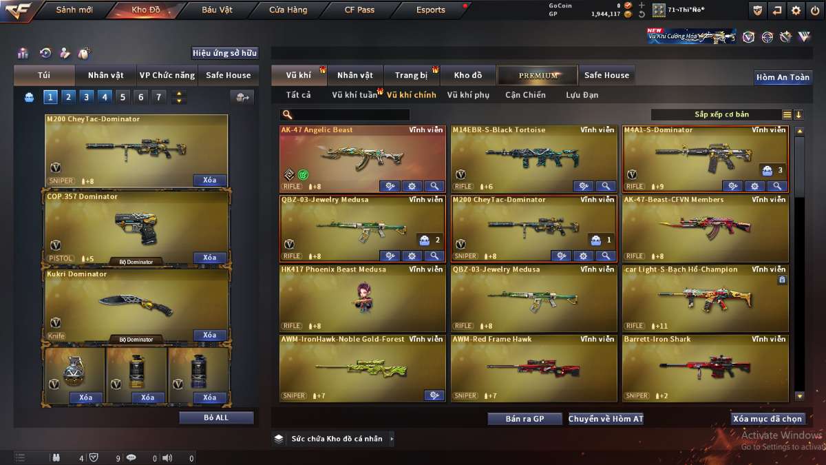 shop acc cf uy tin gia re
